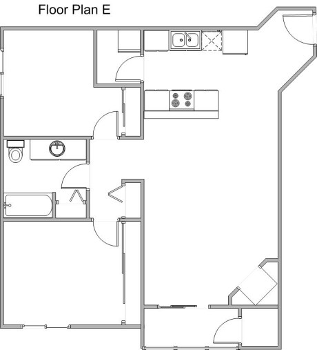 Central Park Apartments - Floorplan E